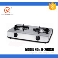 2 burner table gas cooker with stainless steel